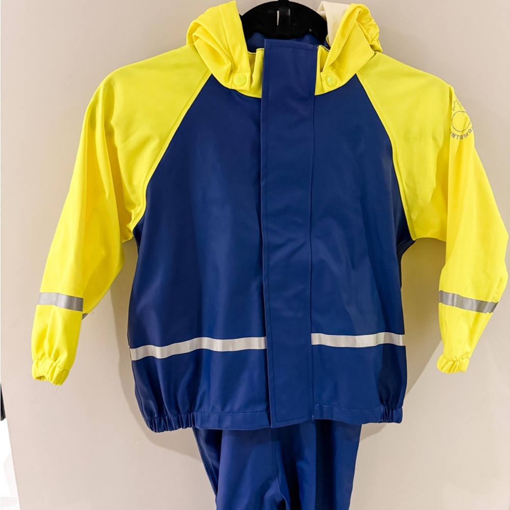 Kids Blue and Yellow Rain Suit